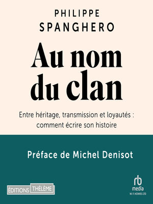 cover image of Au nom du clan